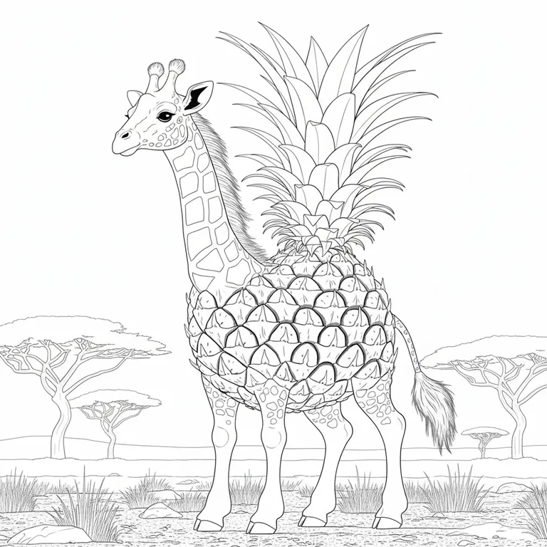 Ananitto Giraffini ぬりえ