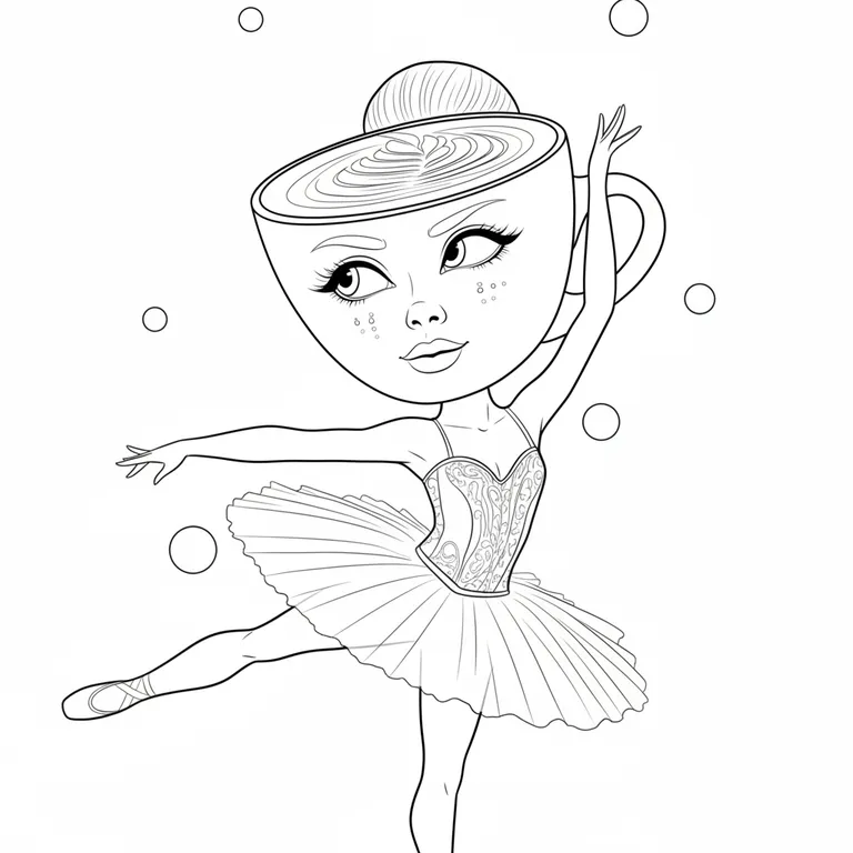 Ballerina Cappuccina ぬりえ