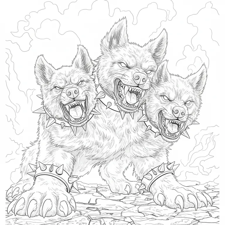 Cerberus ぬりえ