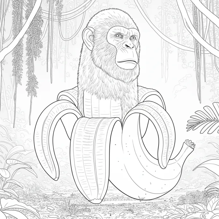 Chimpanzini Bananini ぬりえ