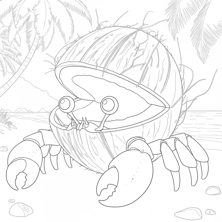 Crabito Cocosito ぬりえ