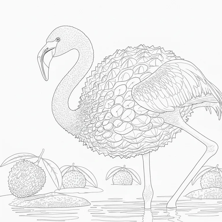 Flamingulli-gulli-gulli ぬりえ