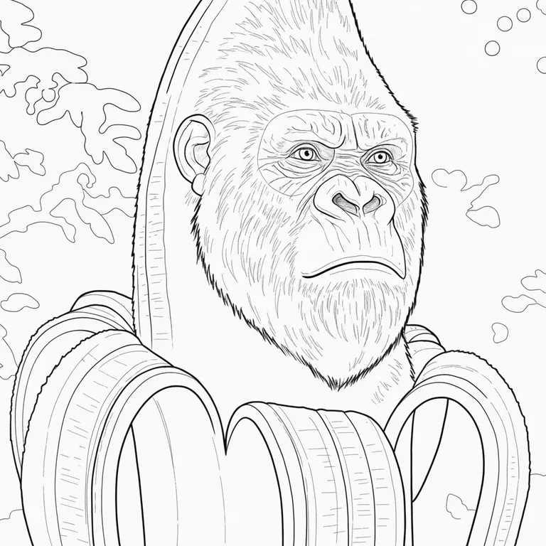 Gorillini Bananini ぬりえ