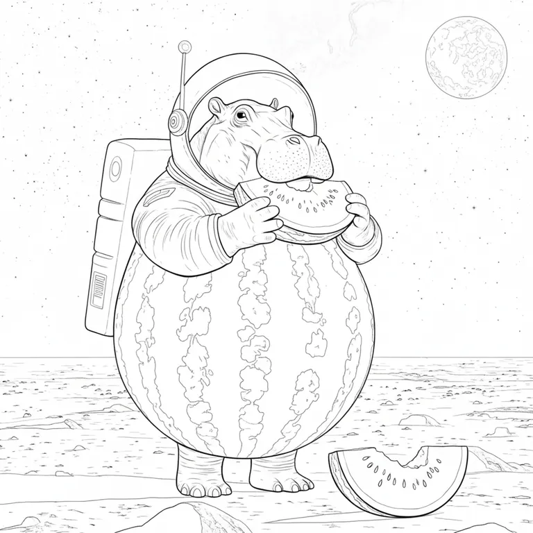 Kudanile Astronote ぬりえ