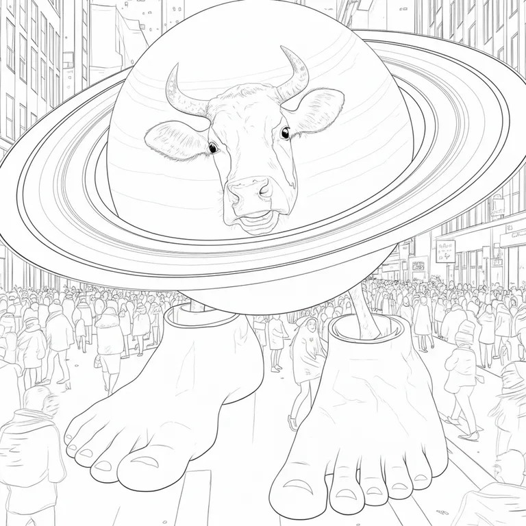 La Vaca Saturno Saturnita ぬりえ