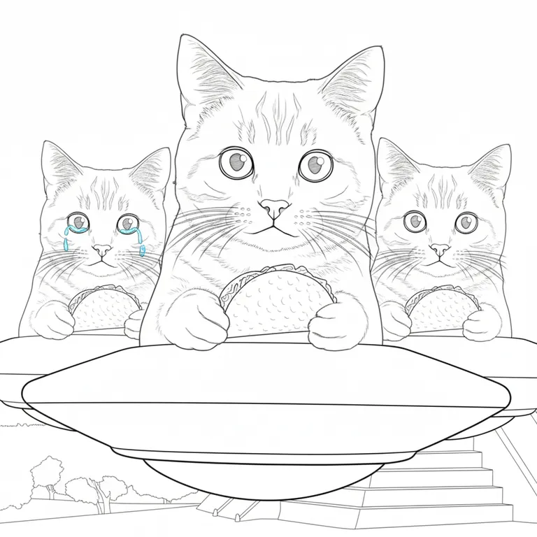 Los Gattitos ぬりえ