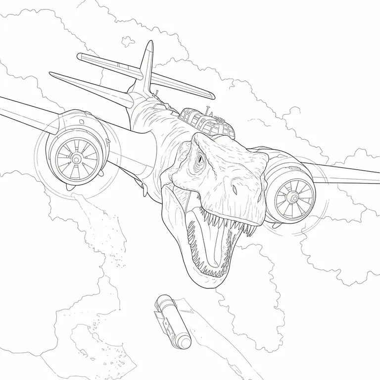 Nuclearo Dinossauro ぬりえ