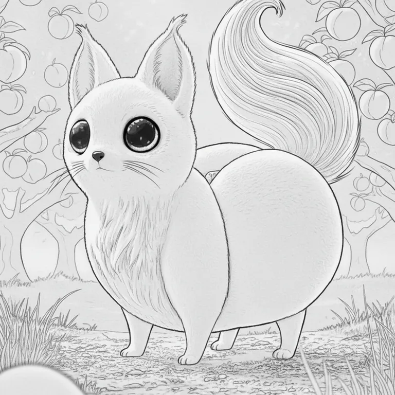 Peachi Foxilini ぬりえ