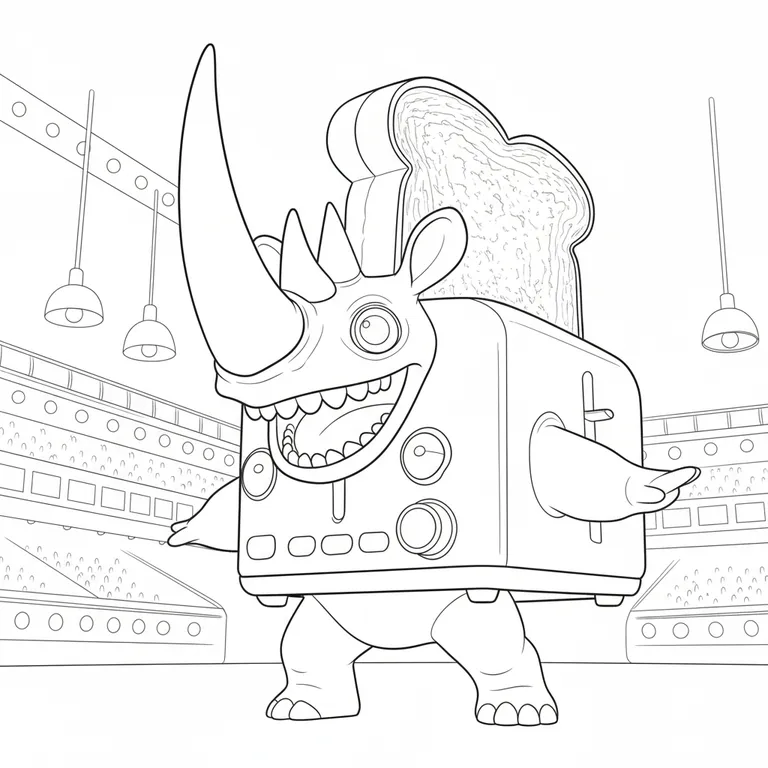 Rhino Toasterino ぬりえ
