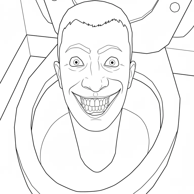 Skibidi Toilet ぬりえ